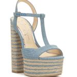 Jessica Simpson Blue Denim Ameeka Platform Sandal High Heel Shoe Size 10 Photo 0