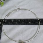 Boutique Silver Choker Necklace with Orange Enamel Circle Pendant and Earrings Set Photo 4