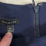 Talbots  Navy Blue Sheath Shift Short Sleeve Stretch Work Business Casual Size 14 Photo 7