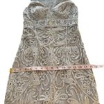 Sue Wong  NOCTURNE Silver Embellished Beaded Cocktail Dress Sleeveless Party 0 XS Photo 11
