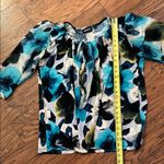 Floral Print Women's Top Blue Size 18 Photo 8