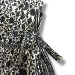 Free People  Black & Ivory Smocked Halter Mini‎ Dress XS Boho Festival Style Photo 8