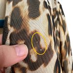 Chico's Chico’s Ocelot Animal Print Stretchy Mesh Open Front Long Sleeve Cardigan Photo 9
