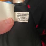 Vtg Escada black short sleeved A line dress black w: red floral embroidery 36 Photo 4