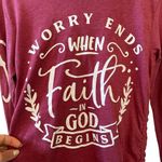 On Fire | Maroon Faith Graphic Hoodie Size Small NWT NEW Photo 1