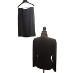 Kasper Petite Dress Suit Set Blazer Skirt Olive Green Business Career Size 10 Photo 2