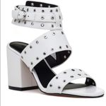Rebecca Minkoff Designer WHITE Grommet Chunky Block Heels 5 or 6 Photo 6