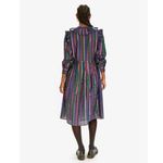 Clare V | Léonie Dress Midi Multicolor Metallic Ribbon Stripe | XS NWT Purple Photo 3