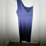 Sachin + Babi SACHIN &‎ BABI  Chlesea One- Shoulder Gown in Deep Cobalt , Missing Bow Photo 1