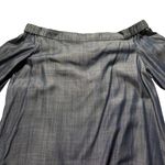 Laju Denim Tencel Blue 3/4 Sleeve Bow Tie Off the Shoulder Dress Women’s Sz Med Photo 2