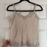 st. john's bay St. John’s Bay Cream Lace Tank Top Cami Photo 0