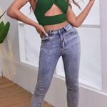 Romwe Solid Cross Cross Cut Out Halter Top Photo 0