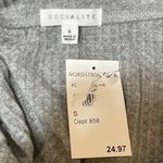 Socialite women’s Gray waffle knit open long sleeve cardigan Sz small Photo 1