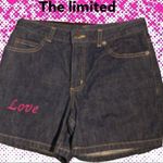 The Limited !  jean shorts with love design Nwot Photo 0