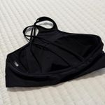 PilyQ  Women's Inca Embroidered Gypsy Halter Bikini Top Sz D Cup Black Boho Photo 7