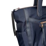 Aimee Kestenberg  Navy Blue And Rose Gold Tote Shopper‎ Bag Weekend Bag Carry On Photo 1