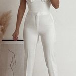 ZARA White rhinestone corset embroidered bodysuit top blouse Photo 2
