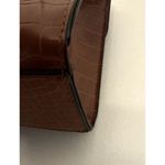 ALDO Alto Brown Alligator Imprint Single Handle Flap Clasp Closure Gold Plated Purse Photo 7