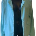 Charlotte Russe 3/20🦋 light Blue Cut Out Back blazer with Silver Faux Zipper Photo 0