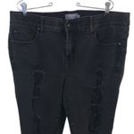 Torrid Feel The Fit Premium Stretch Bombshell Skinny Jeans Black Distressed 16R Photo 1