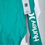 Hurley NWT  Tropical Tree Green Long Sleeve One-Piece Swimsuit - XL Photo 6