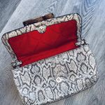 Nine West Small Snakeskin Print Handbag Leather Clutch Purse Photo 4