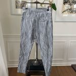 Free People  Blue Stripe Taper Pants Tie Waist 4 Photo 1