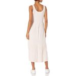 Daily Ritual Cozy Ribbed Tiered Tank Dress XS Pink Photo 3