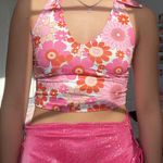 Floral Halter Top Multi Size XS Photo 0