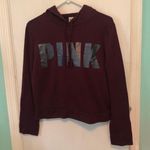 PINK - Victoria's Secret Pink Burgundy Hoodie Size Medium  Photo 0