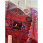 Liz Sport  Vintage 90s Claiborne Flower Red Shirt Cottagecore Preppy Western M Photo 2