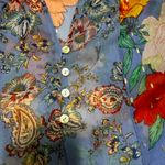 Anthropologie Fig & Flower Womens Floral Puff Sleeve Top 3X Peasant Boho Cottagecore Flowy Photo 3
