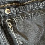 Free People  Washed Black Mini Denim Skirt Size 6 Photo 6