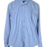 J.Crew  Tall Slim Fit Organic Cotton Light Blue Button Down Shirt‎ Women's 10T Photo 0