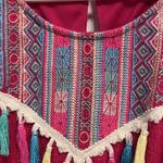 Entro Bright Pink Sleeveless W Tassels On Front Photo 2