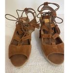 KANNA Ladies Suede Sandals Wedges Espadrilles Lace Up Rust Size 40 US‎ 7.5 Spain Photo 0