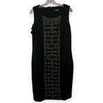Karl Lagerfeld Paris Black Gold Studded Sleeveless Sheath Dress Career Sz 16 Photo 1