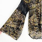 Lovestitch Lace Detail Printed Bell Sleeve Blouse M Photo 3