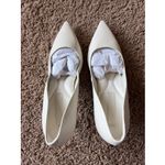 Charles and Keith  Ivory Cream Classic Neutral Leather Heels Womens 37 US Womens 7 Photo 1
