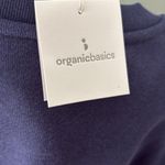 Organic Basics Navy Cropped Sweatshirt Medium NEW Blue Photo 3