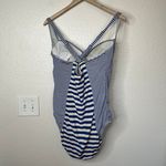Torrid Women's Blue & White Striped Nautical Sailor One-Piece Swimsuit Size 2X Photo 4