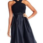 Adrianna Papell NWT  Criss Cross Halter A-line Mikado Party Dress Size 2 Photo 0