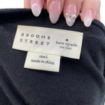 Kate Spade Black Scallop Trim Cotton Cashmere Cardigan Sweater Size Large Photo 5