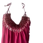 Newport News Y2k Women's Size Small Pink Beaded Halter Top Photo 1