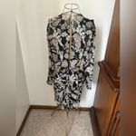 River Island black floral deep v long sleeve dress size 10 NWT Photo 7