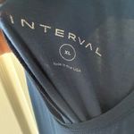 INTERVAL Navy Athletic Top with Distressed Look Size XL Blue Photo 8