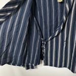 J.Crew NEW  Blazer Size Medium Wrap Top Lightweight Navy Blue Stripe Casual Photo 6