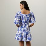 Farm Rio  Garden Tiles Mini Dress Photo 6