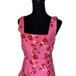 Cynthia Rowley #790   Silk Cherry Pink Smocked Dress Photo 1