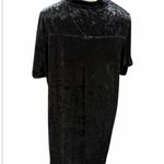 POL Black Crushed Velvet Lace-Up Women's Top Photo 1